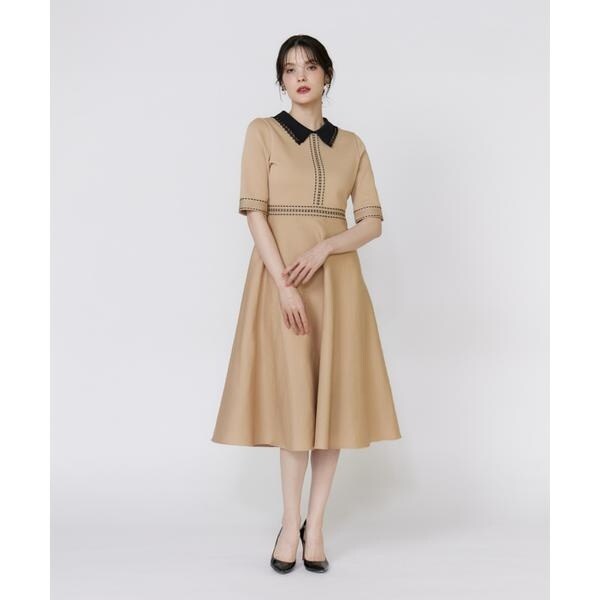 マーリエ ル カセット（Maglie le cassetto）/《M Maglie le cassetto》レース衿ニットワンピース