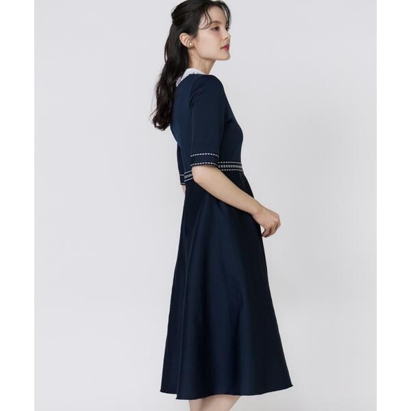 マーリエ ル カセット（Maglie le cassetto）/《M Maglie le cassetto》レース衿ニットワンピース