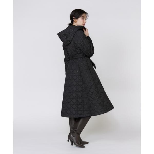 マーリエ ル カセット（Maglie le cassetto）/《フランドル45周年限定コレクション》幾何学キルティングフーディコー