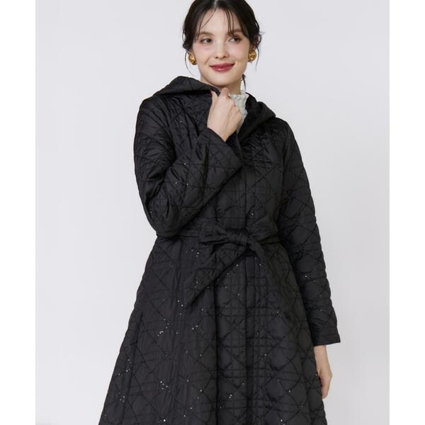 マーリエ ル カセット（Maglie le cassetto）/《フランドル45周年限定コレクション》幾何学キルティングフーディコー