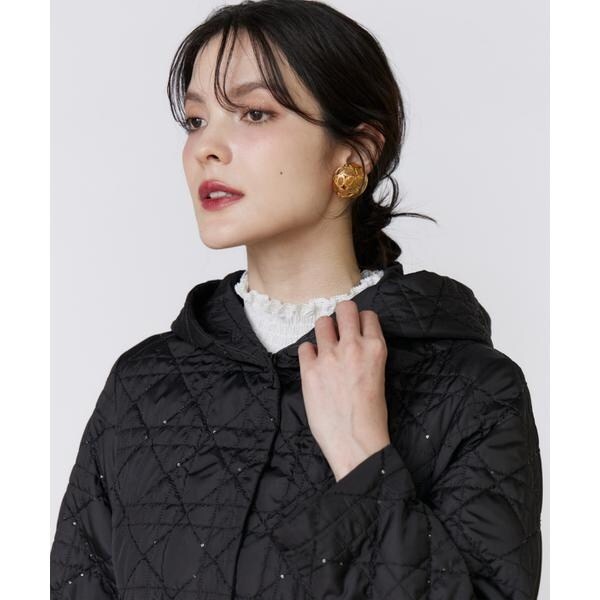 マーリエ ル カセット（Maglie le cassetto）/《フランドル45周年限定コレクション》幾何学キルティングフーディコー