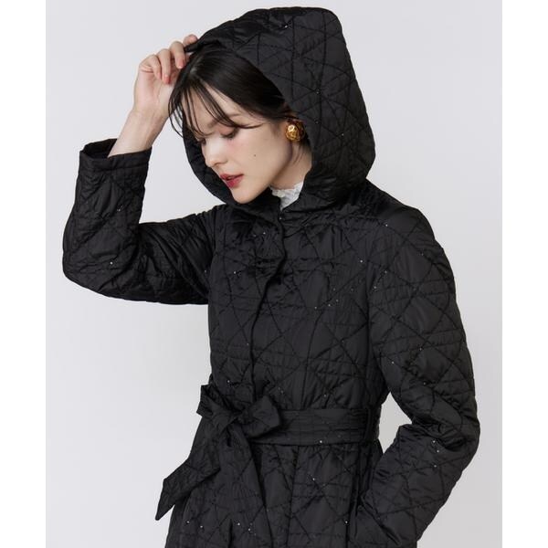 マーリエ ル カセット（Maglie le cassetto）/《フランドル45周年限定コレクション》幾何学キルティングフーディコー