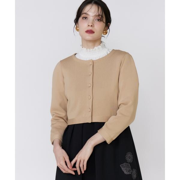 マーリエ ル カセット（Maglie le cassetto）/《大きいサイズ》くるみ釦ニットカーディガン《M Maglie le cassetto》