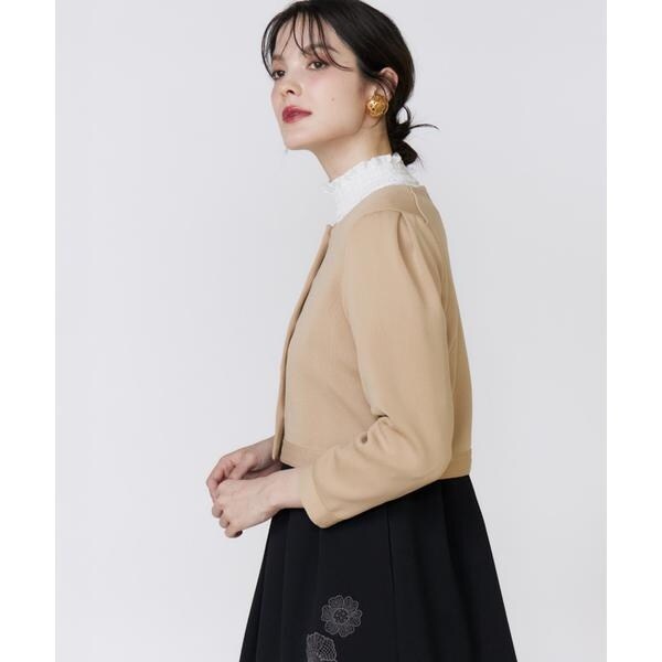 マーリエ ル カセット（Maglie le cassetto）/《大きいサイズ》くるみ釦ニットカーディガン《M Maglie le cassetto》