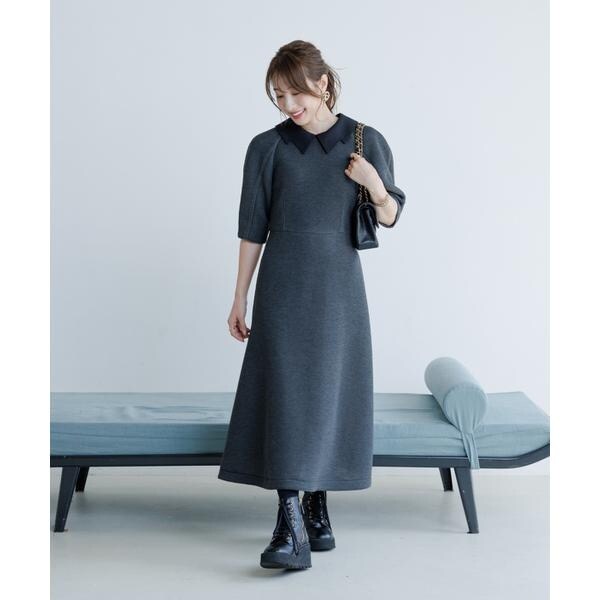 マーリエ ル カセット（Maglie le cassetto）/《M Maglie le cassetto×冨張愛》エレモード“美映え”グレーダンボールワンピ