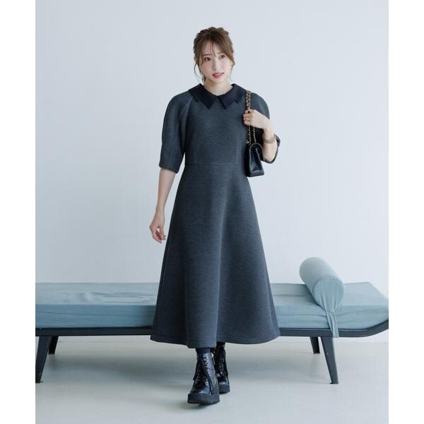 マーリエ ル カセット（Maglie le cassetto）/《M Maglie le cassetto×冨張愛》エレモード“美映え”グレーダンボールワンピ