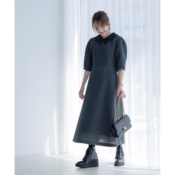 マーリエ ル カセット（Maglie le cassetto）/《M Maglie le cassetto×冨張愛》エレモード“美映え”グレーダンボールワンピ