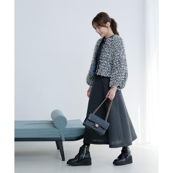 マーリエ ル カセット（Maglie le cassetto）/《M Maglie le cassetto×冨張愛》エレモード“美映え”グレーダンボールワンピ