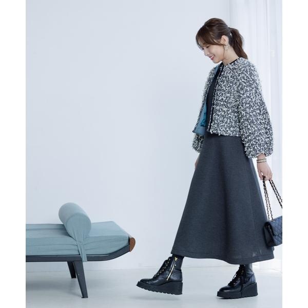 マーリエ ル カセット（Maglie le cassetto）/《大きいサイズ》《M Maglie le cassetto×冨張愛》ツイードで魅せるこなれブル