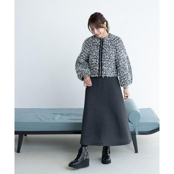 マーリエ ル カセット（Maglie le cassetto）/《大きいサイズ》《M Maglie le cassetto×冨張愛》エレモード“美映え”グレー