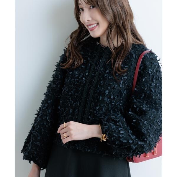 マーリエ ル カセット（Maglie le cassetto）/《M Maglie le cassetto×冨張愛》ツイードで魅せるこなれブルゾン