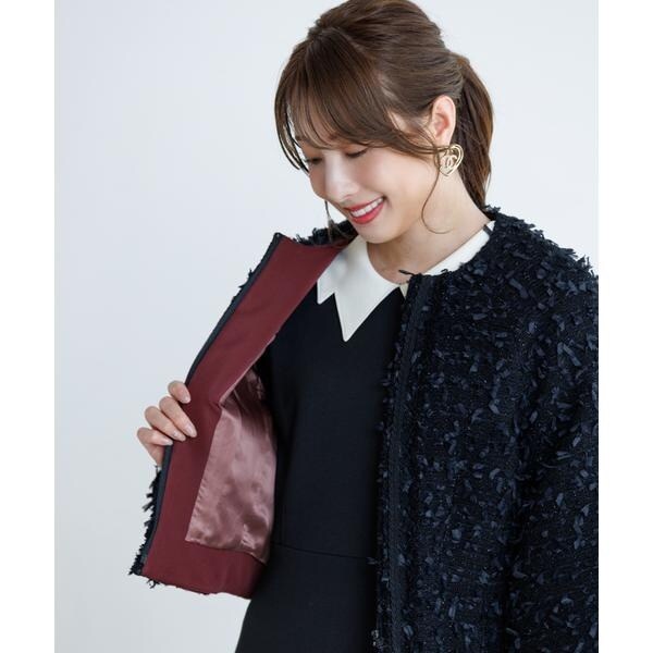 マーリエ ル カセット（Maglie le cassetto）/《M Maglie le cassetto×冨張愛》ツイードで魅せるこなれブルゾン