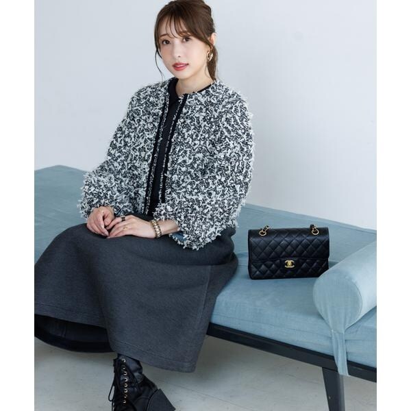 マーリエ ル カセット（Maglie le cassetto）/《M Maglie le cassetto×冨張愛》ツイードで魅せるこなれブルゾン