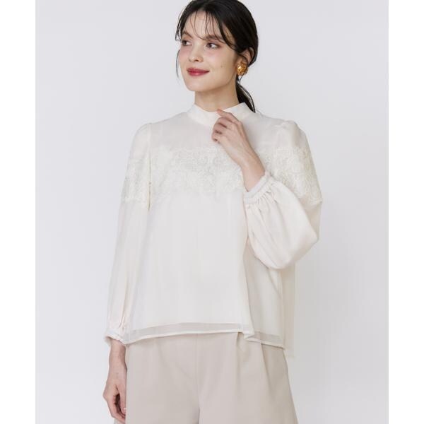 マーリエ ル カセット（Maglie le cassetto）/《M Maglie le cassetto》シアーレースブラウス