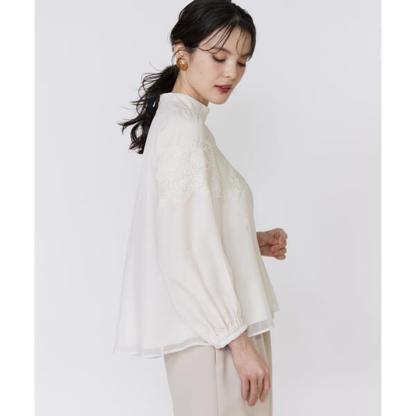 マーリエ ル カセット（Maglie le cassetto）/《M Maglie le cassetto》シアーレースブラウス