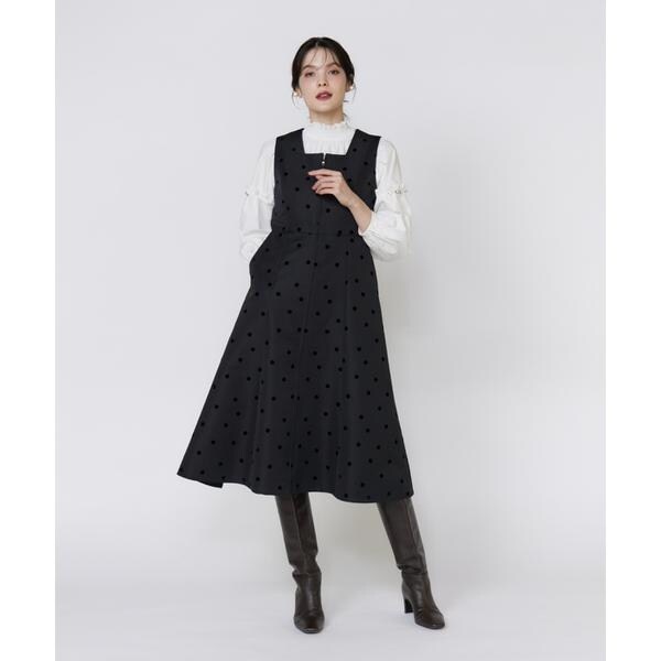マーリエ ル カセット（Maglie le cassetto）/《M Maglie le cassetto》《WEB限定》ドットフロッキーワンピース