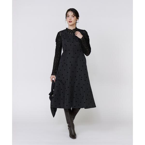 マーリエ ル カセット（Maglie le cassetto）/《M Maglie le cassetto》《WEB限定》ドットフロッキーワンピース