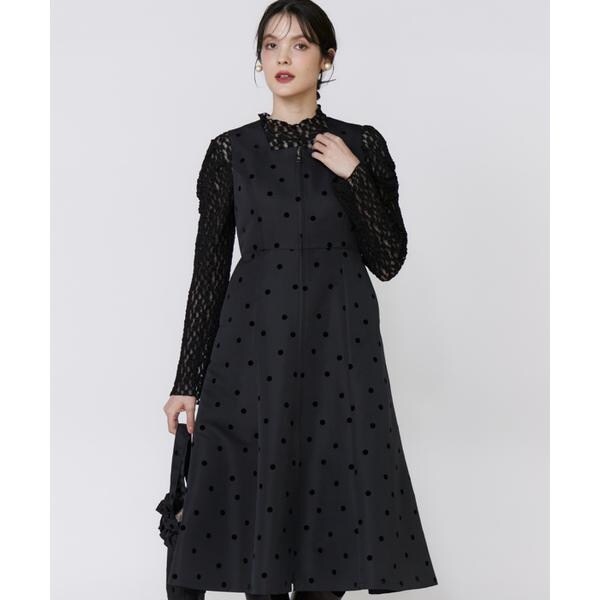 マーリエ ル カセット（Maglie le cassetto）/《M Maglie le cassetto》《WEB限定》ドットフロッキーワンピース