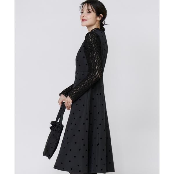 マーリエ ル カセット（Maglie le cassetto）/《M Maglie le cassetto》《WEB限定》ドットフロッキーワンピース
