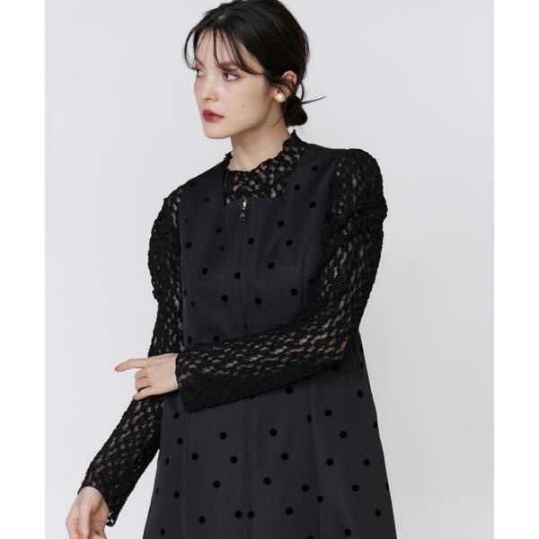 マーリエ ル カセット（Maglie le cassetto）/《M Maglie le cassetto》《WEB限定》ドットフロッキーワンピース