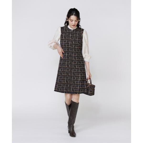 マーリエ ル カセット（Maglie le cassetto）/《フランドル45周年限定コレクション》リントンツイードワンピース《M Mag