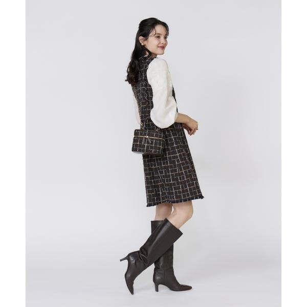 マーリエ ル カセット（Maglie le cassetto）/《フランドル45周年限定コレクション》リントンツイードワンピース《M Mag