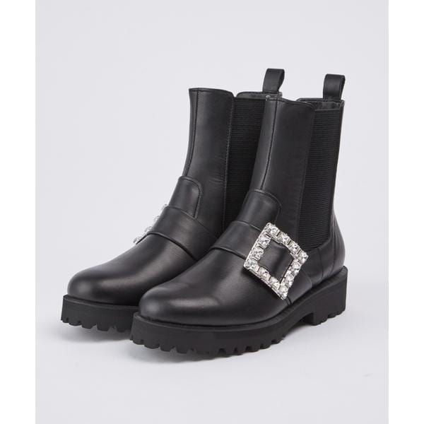 マーリエ ル カセット（Maglie le cassetto）/ビジューサイドゴアブーツ