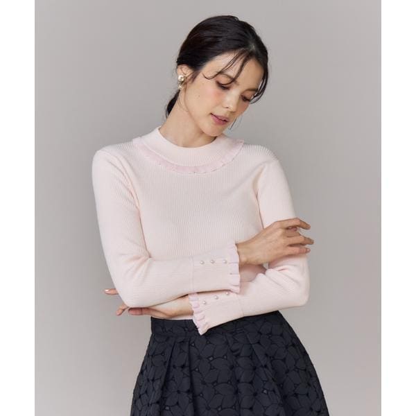 マーリエ ル カセット（Maglie le cassetto）/《大きいサイズ》ハイネックリブプルオーバー