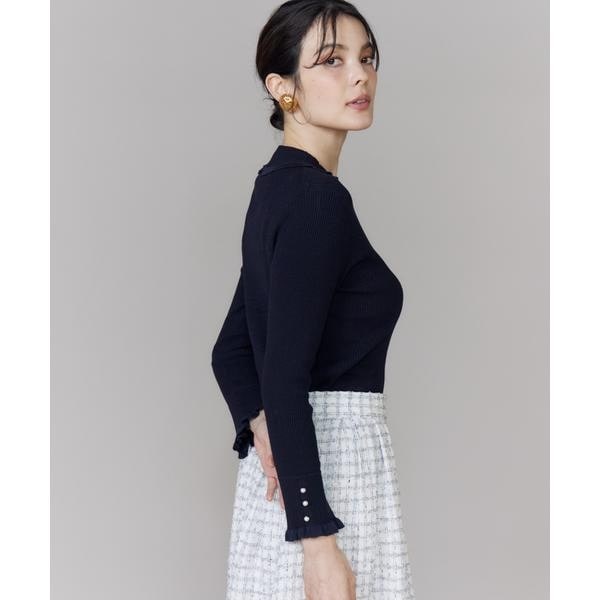 マーリエ ル カセット（Maglie le cassetto）/《大きいサイズ》ハイネックリブプルオーバー
