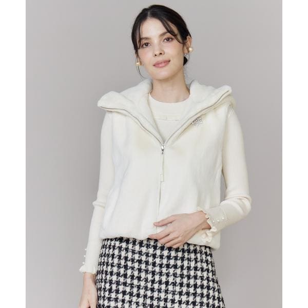 マーリエ ル カセット（Maglie le cassetto）/《大きいサイズ》ふわふわファーフーディジレ《M Maglie le cassetto》