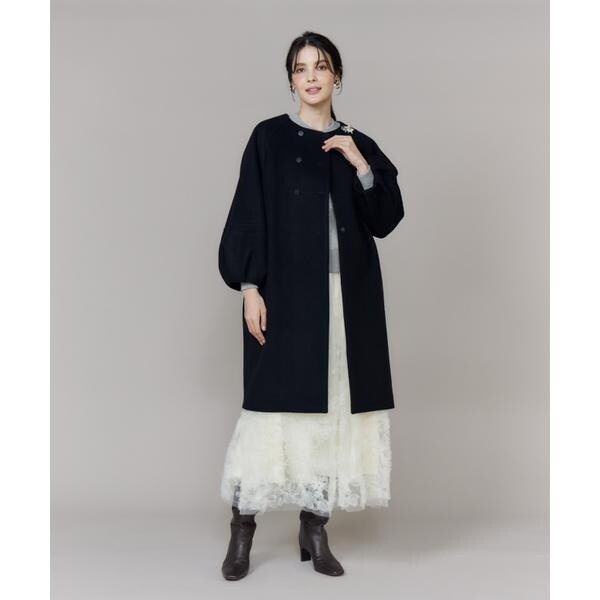 マーリエ ル カセット（Maglie le cassetto）/《大きいサイズ》ダブル釦袖ボリュームコート