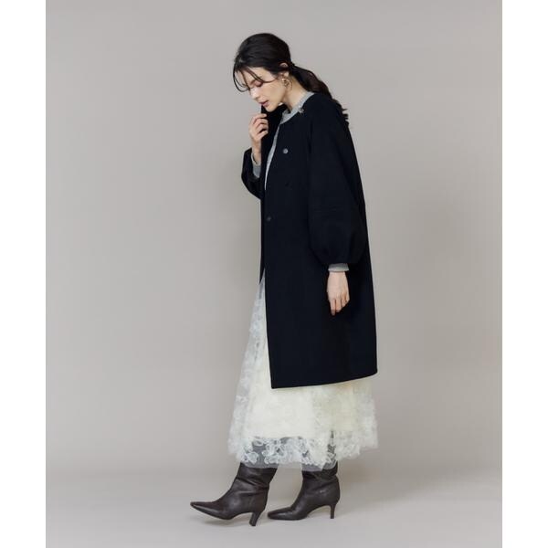 マーリエ ル カセット（Maglie le cassetto）/《大きいサイズ》ダブル釦袖ボリュームコート