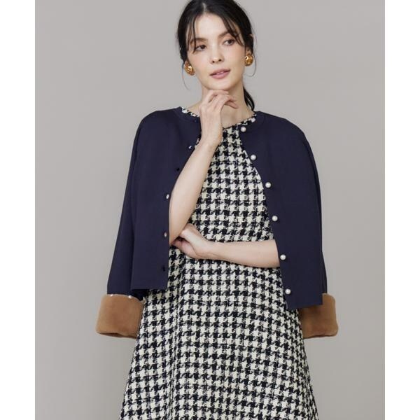 マーリエ ル カセット（Maglie le cassetto）/《大きいサイズ》ファースリーブニットプルオーバー