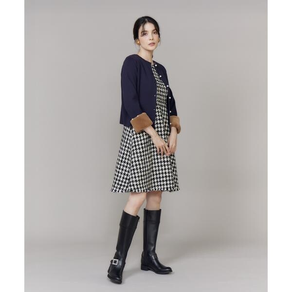 マーリエ ル カセット（Maglie le cassetto）/《大きいサイズ》ファースリーブニットプルオーバー