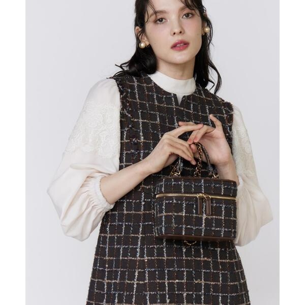 マーリエ ル カセット（Maglie le cassetto）/《M Maglie le cassetto》LINTONツイードバニティバッグ