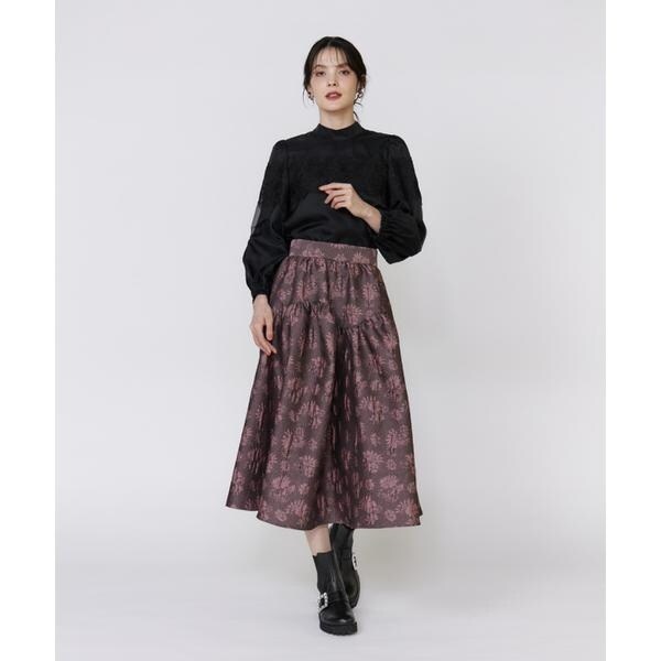 マーリエ ル カセット（Maglie le cassetto）/《大きいサイズ》シアーレースブラウス《M Maglie le cassetto》