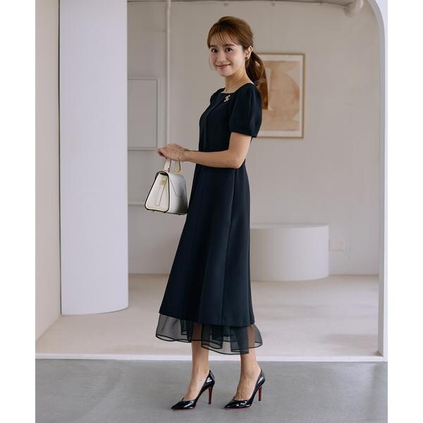 マーリエ ル カセット（Maglie le cassetto）/《曽田茉莉江コラボ》“艶めく”クラシカルワンピース