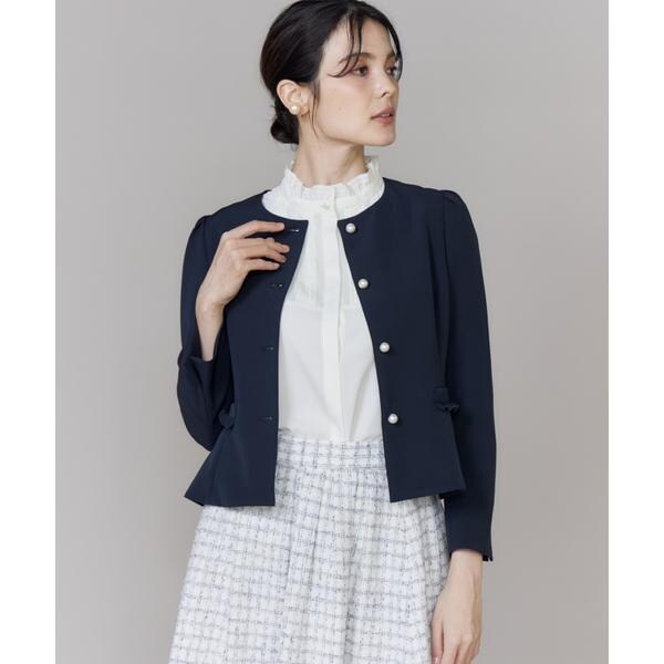 【NEW】マーリエ ル カセット（Maglie le cassetto）/《大きいサイズ》フリルジャケット《M Maglie le cassetto》