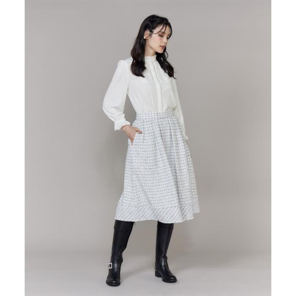 【NEW】マーリエ ル カセット（Maglie le cassetto）/《大きいサイズ》ピコフリルブラウス《M Maglie le cassetto》