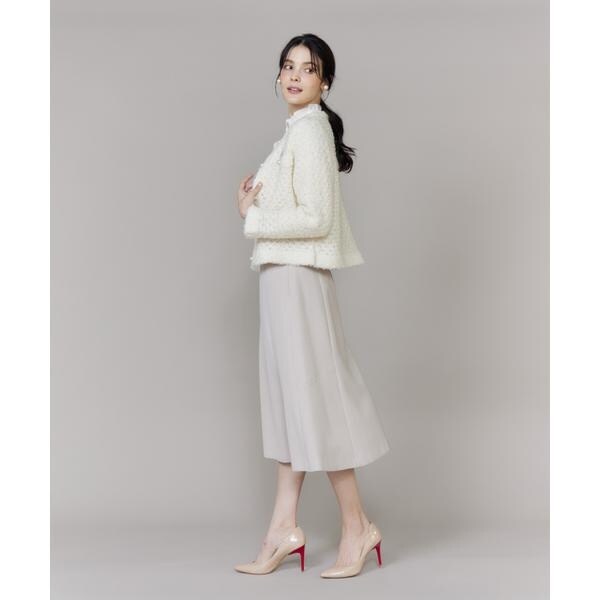 【NEW】マーリエ ル カセット（Maglie le cassetto）/《大きいサイズ》ラメフェザーニットジャケット