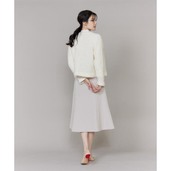 【NEW】マーリエ ル カセット（Maglie le cassetto）/《大きいサイズ》ラメフェザーニットジャケット