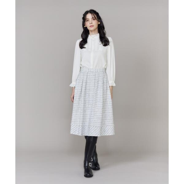 【NEW】マーリエ ル カセット（Maglie le cassetto）/《プラスサイズ》ピコフリルブラウス《M Maglie le cassetto》