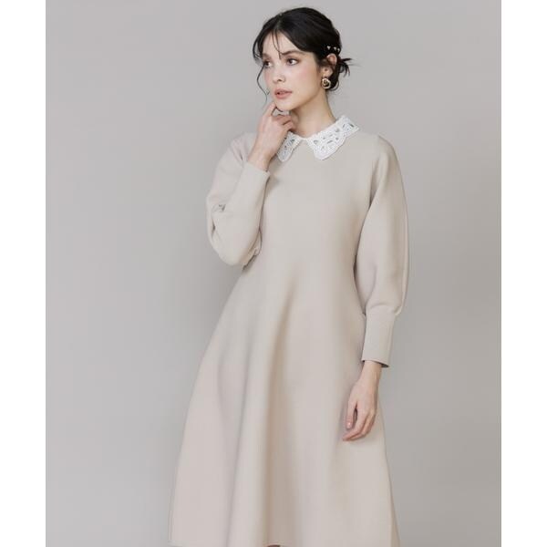 マーリエ　Maglie 2way 衿付きレースワンピース 美品　定価47300円 マーリエ ル カセット（Maglie le cassetto）/《M Maglie le cassetto