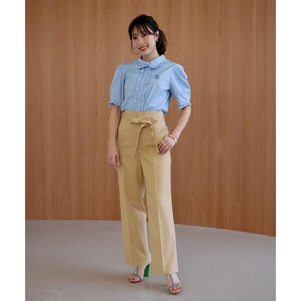 マーリエ ル カセット（Maglie le cassetto）/《M Maglie le cassetto×冨張愛》フラワーレース美シルエットストレートパンツ_3