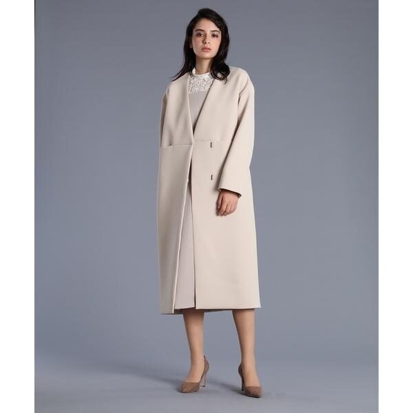 マーリエ ル カセット（Maglie le cassetto）/《M Maglie le cassetto》ノーカラーダブルブレステッドコート