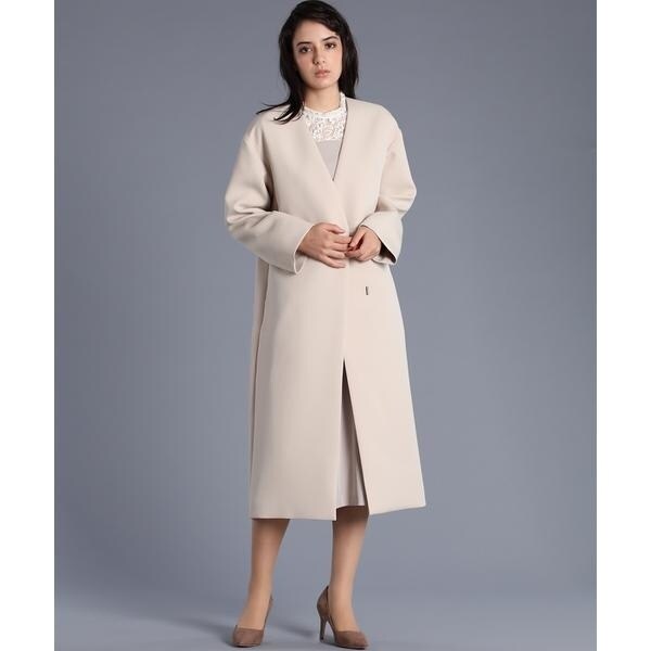 マーリエ ル カセット（Maglie le cassetto）/《M Maglie le cassetto》ノーカラーダブルブレステッドコート