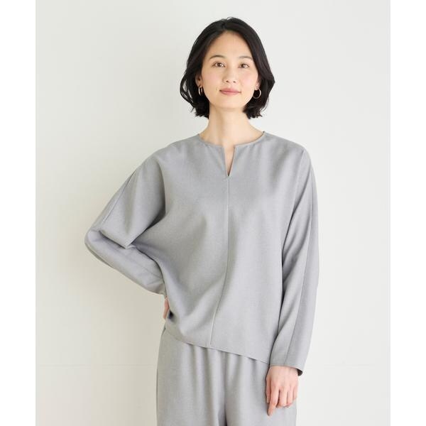セブンアイディコンセプト（7ID concept）/《大きいサイズ》メランジツイルドルマンスリーブブラウスの通販は 5,168円