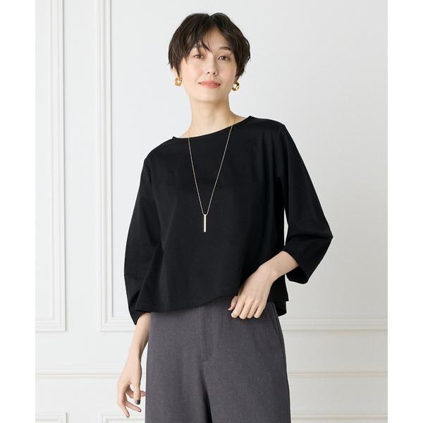 セブンアイディコンセプト（7ID concept）/《大きいサイズ》スーピマコットンボリューム袖カットソー