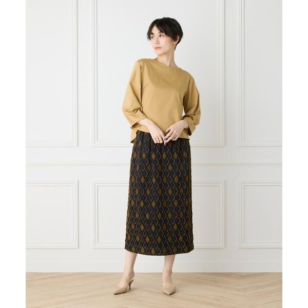 セブンアイディコンセプト（7ID concept）/《大きいサイズ》スーピマコットンボリューム袖カットソー