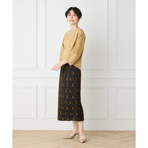 セブンアイディコンセプト（7ID concept）/《大きいサイズ》スーピマコットンボリューム袖カットソー